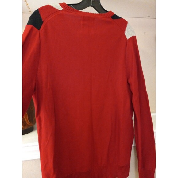 Express Mens Grey/black/red Argyle V-Neck Pullover Sweater Size‎ Small - Picture 7 of 13